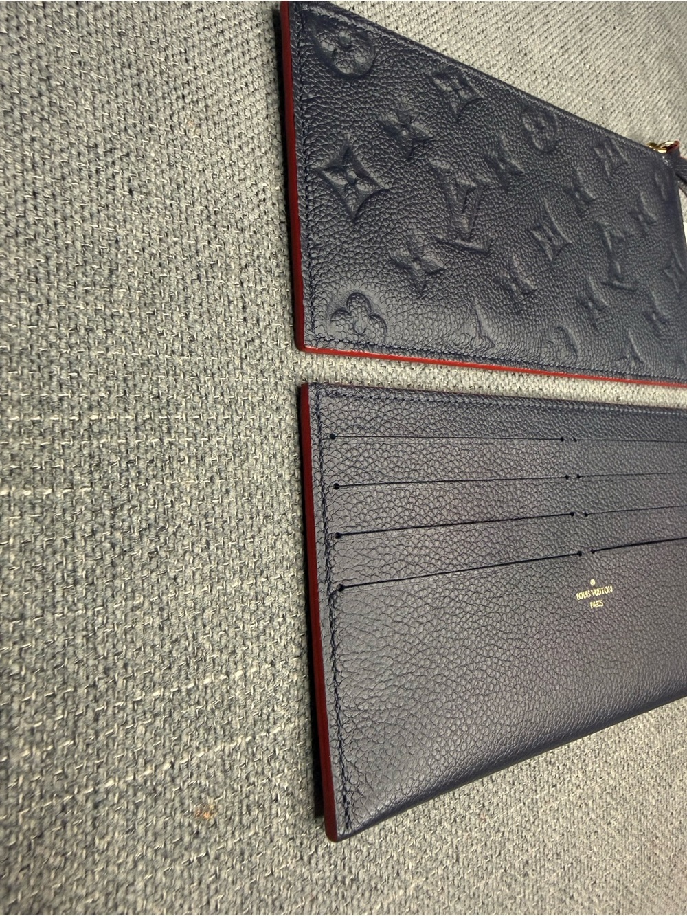 Louis Vuitton Felicie monogram empreinte pouch and card holder marine rouge - Picture 2 of 8